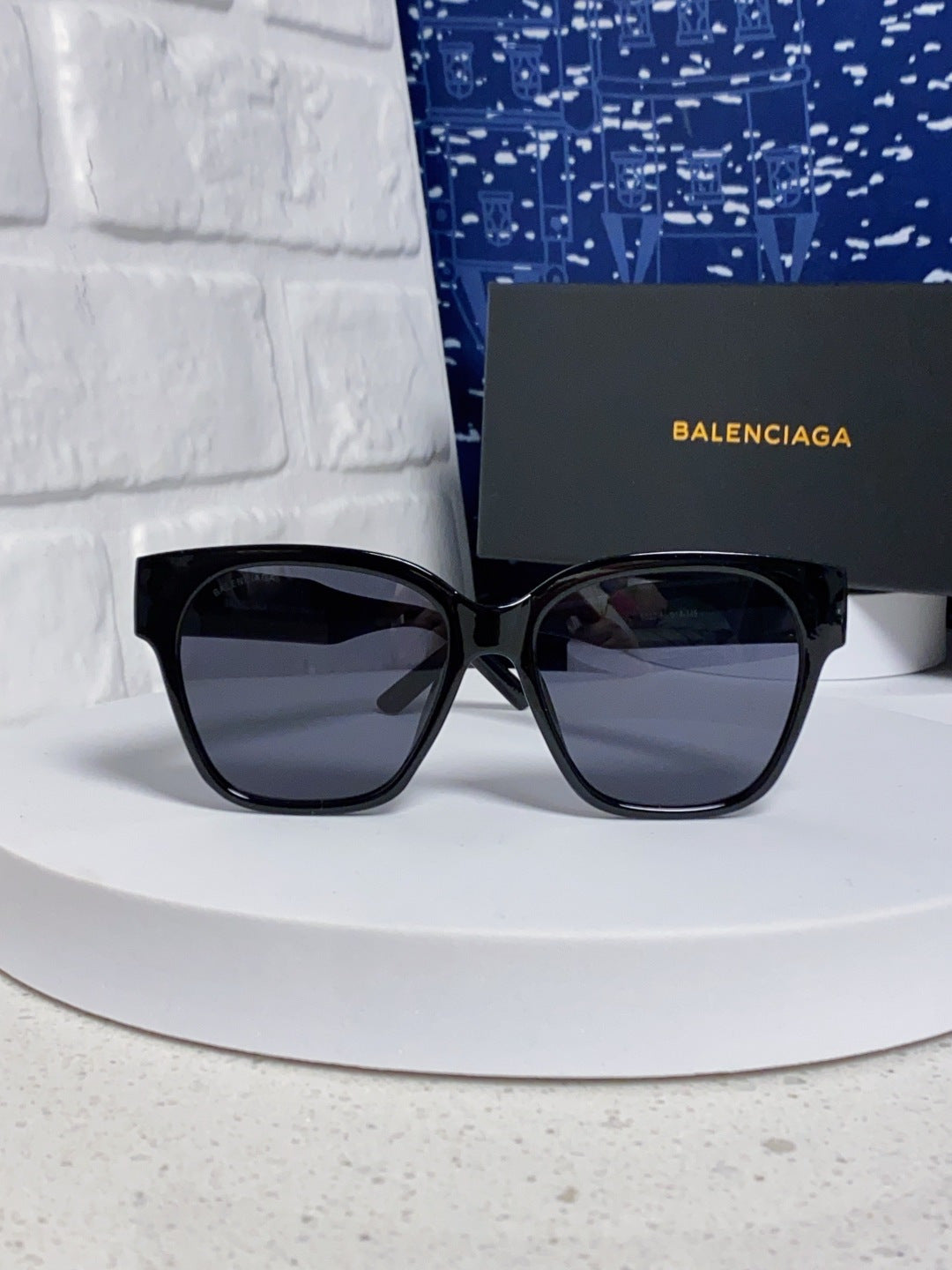 Balenciaga Polarized Square Gray Lens Sunglasses for Women - detail image 2