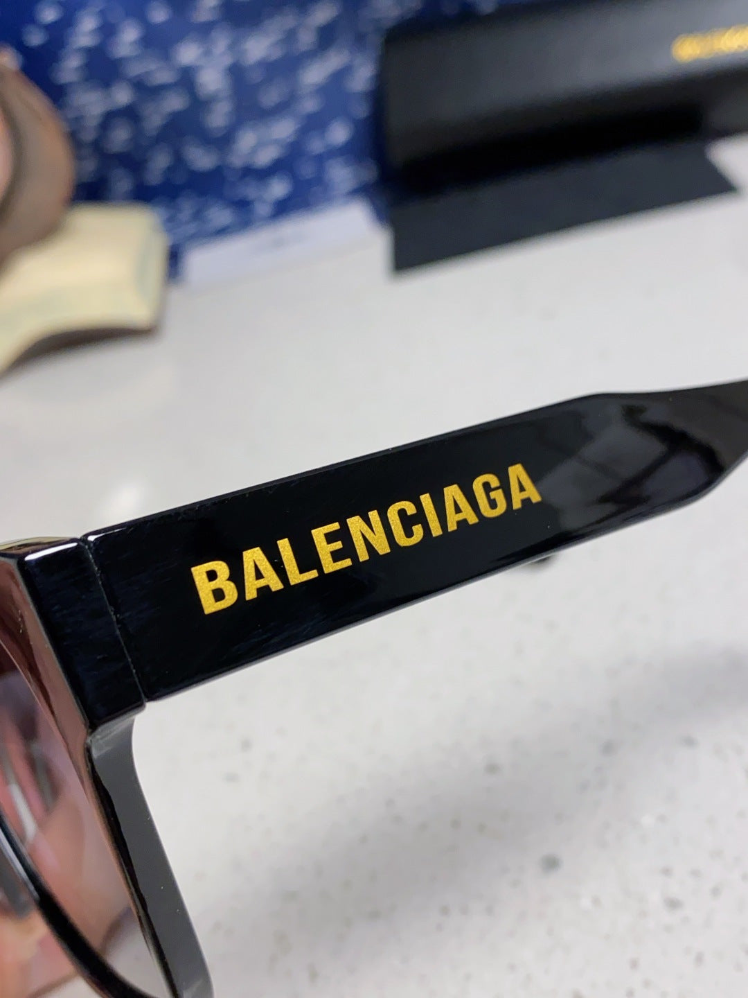 Balenciaga Polarized Square Gray Lens Sunglasses for Women - detail image 7