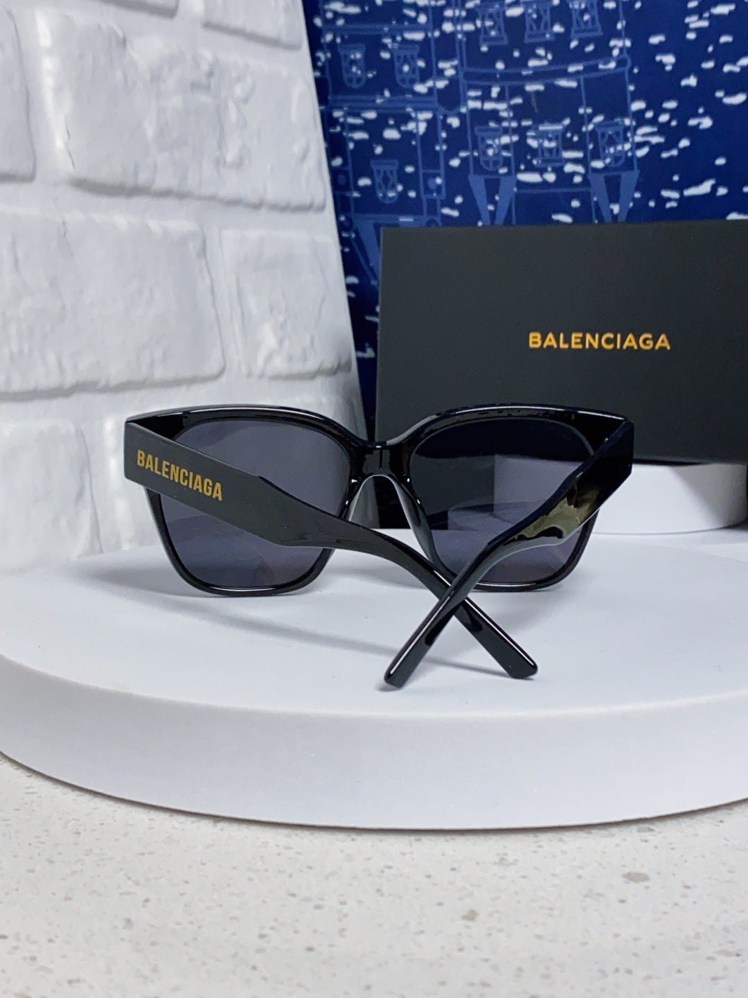 Balenciaga Polarized Square Gray Lens Sunglasses for Women - detail image 3