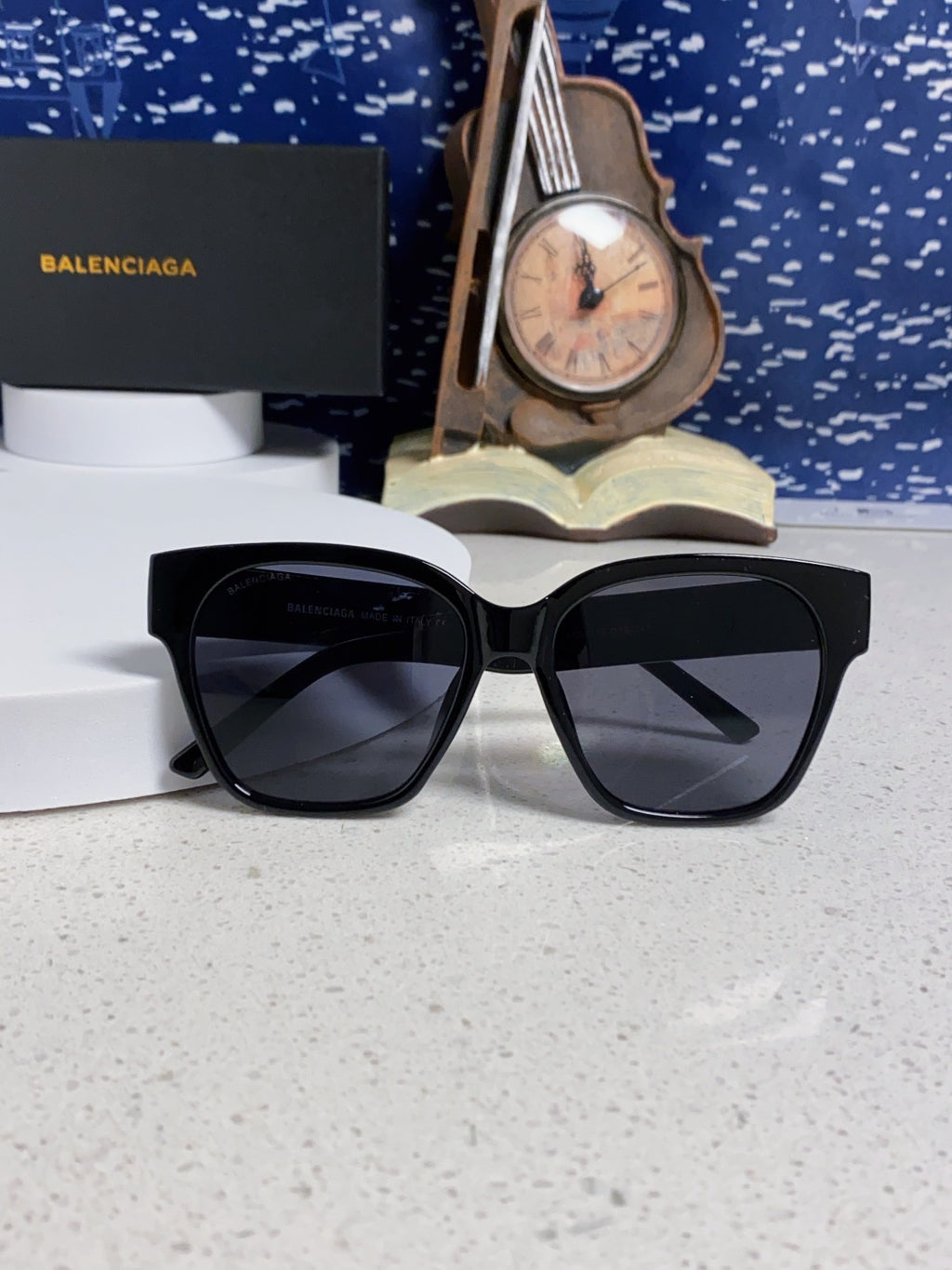 Balenciaga Polarized Square Gray Lens Sunglasses for Women - detail image 9