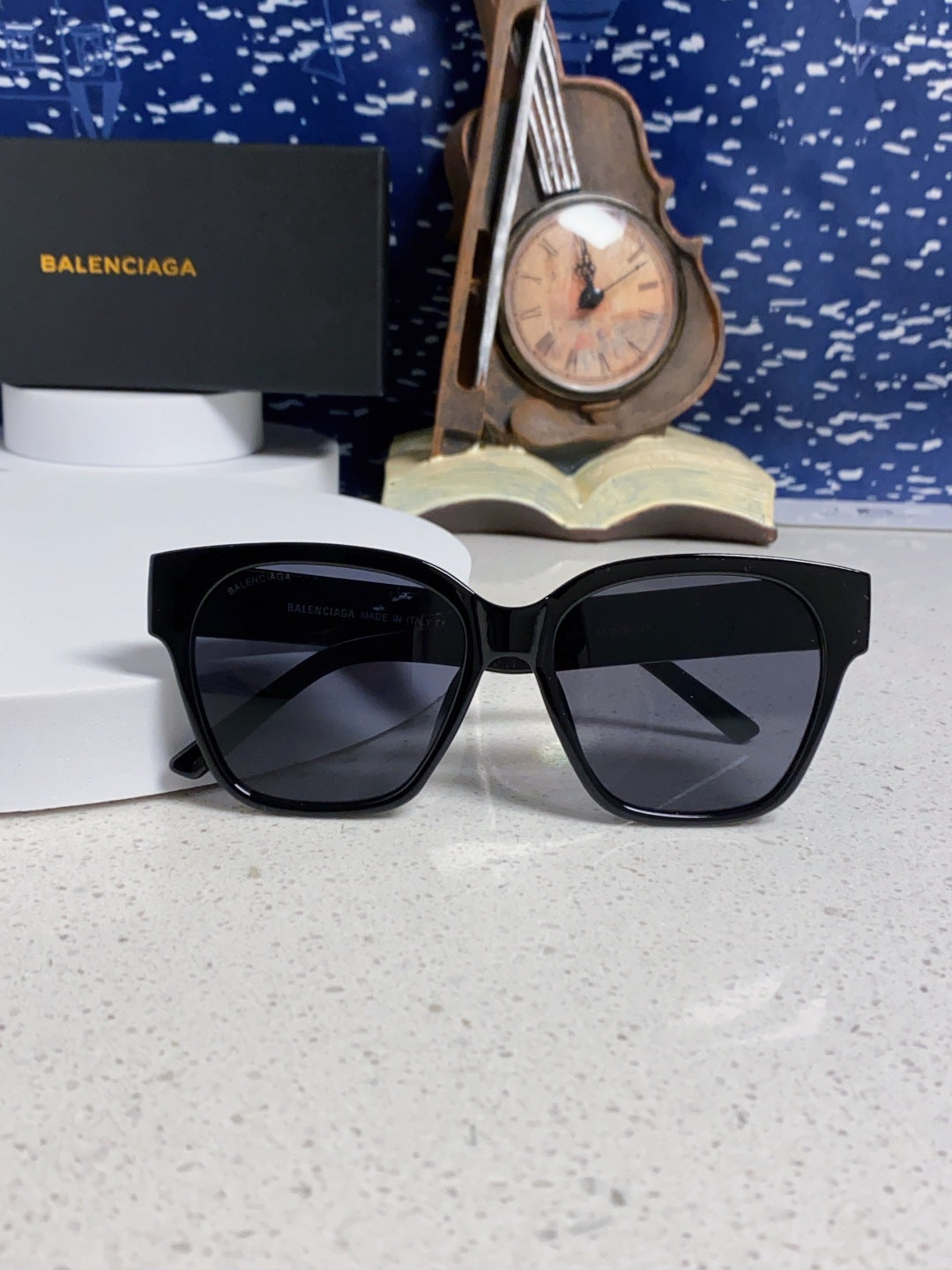 Balenciaga Polarized Square Gray Lens Sunglasses for Women - detail image 9