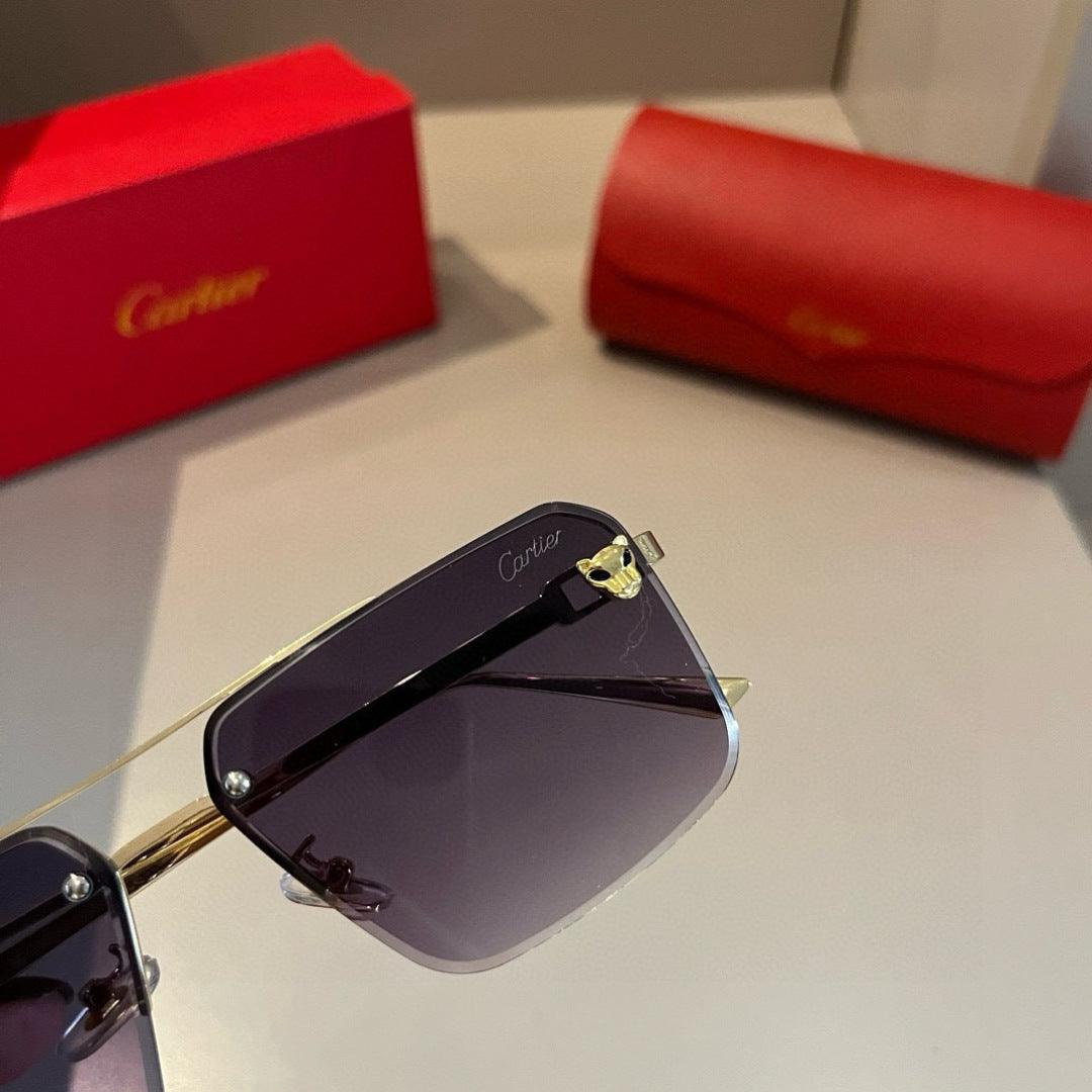 Cartier Lightweight Metal Rimless Gold Lens Sunglasses for Men & Wome - 487328 - detail image 6