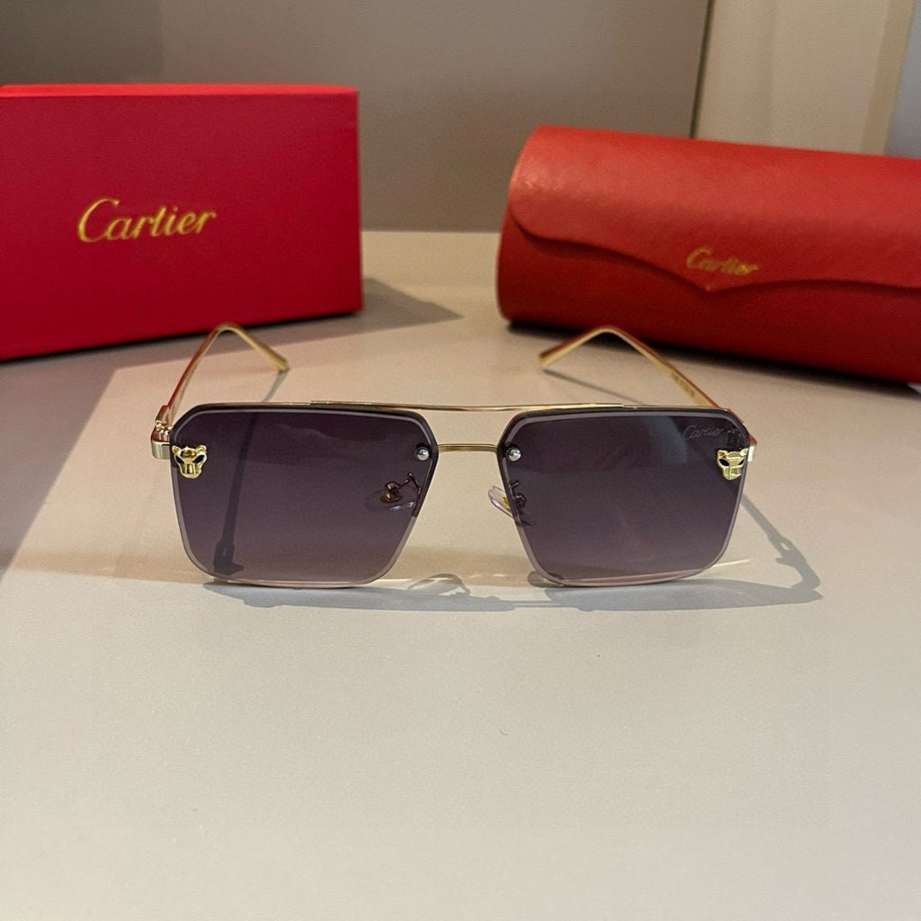 Cartier Lightweight Metal Rimless Gold Lens Sunglasses for Men & Wome - 487328 - detail image 2