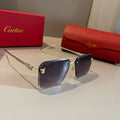 Cartier Lightweight Metal Rimless Gold Lens Sunglasses for Men & Wome - 487328