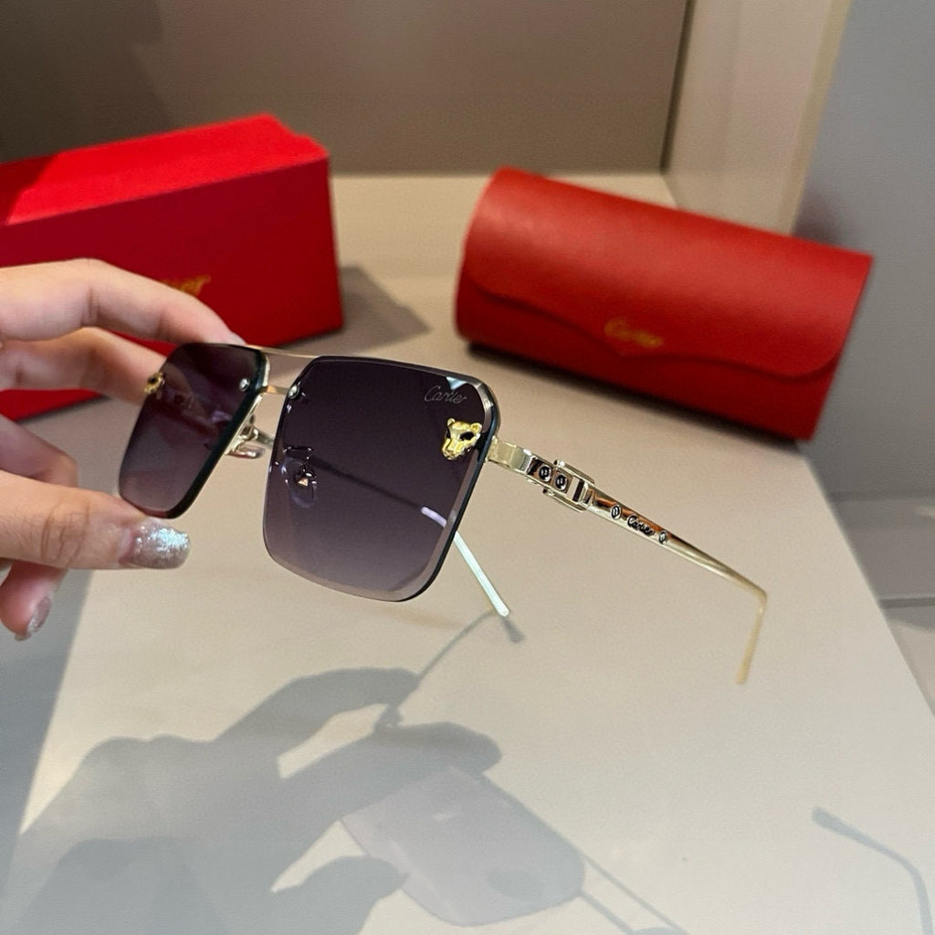 Cartier Lightweight Metal Rimless Gold Lens Sunglasses for Men & Wome - 487328 - detail image 4