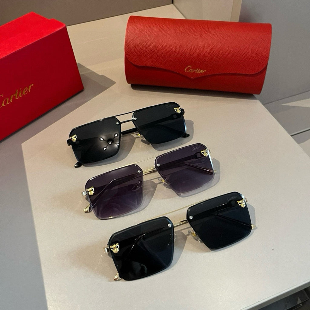 Cartier Lightweight Metal Rimless Gold Lens Sunglasses for Men & Wome - 487329 - detail image 10