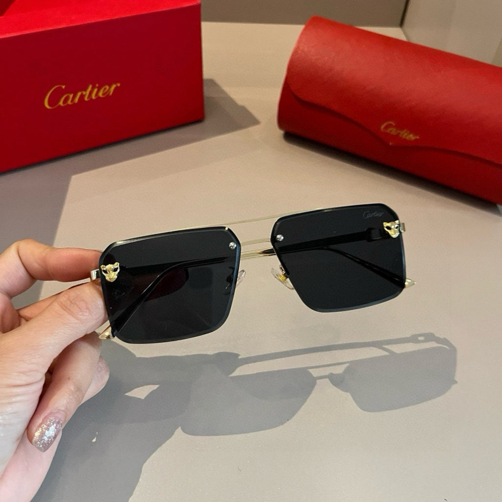 Cartier Lightweight Metal Rimless Gold Lens Sunglasses for Men & Wome - 487329 - detail image 5