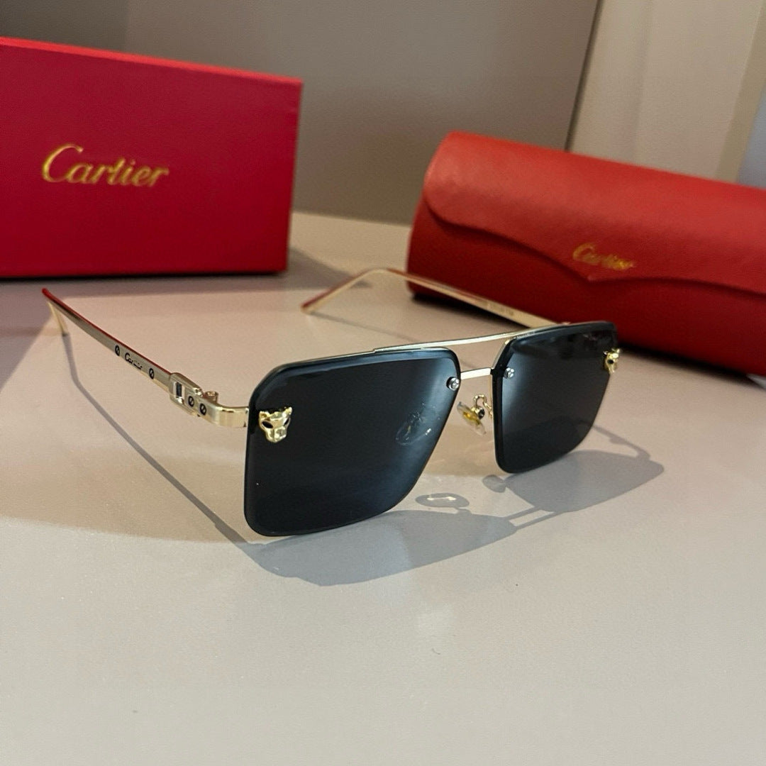 Cartier Lightweight Metal Rimless Gold Lens Sunglasses for Men & Wome - 487329