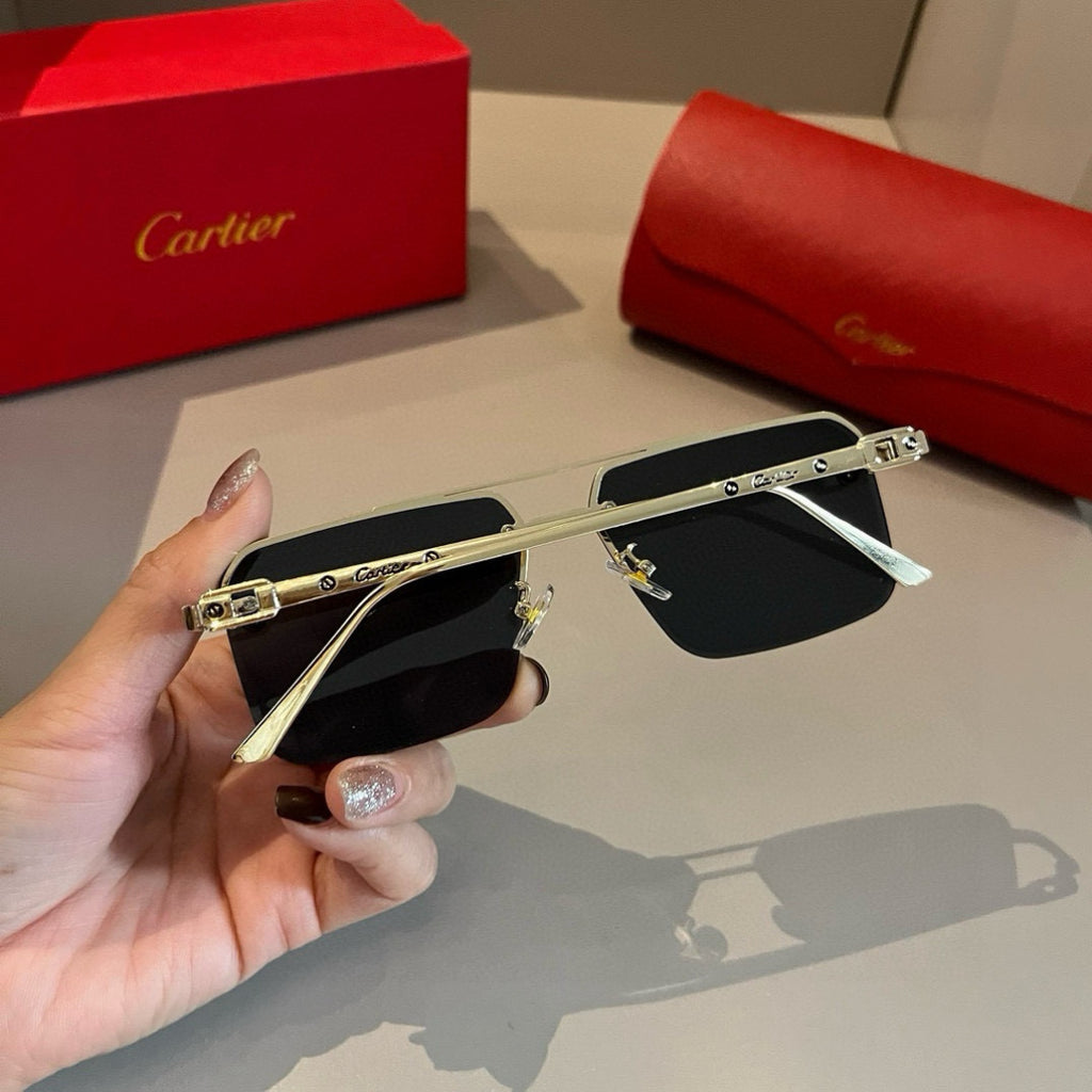 Cartier Lightweight Metal Rimless Gold Lens Sunglasses for Men & Wome - 487329 - detail image 9