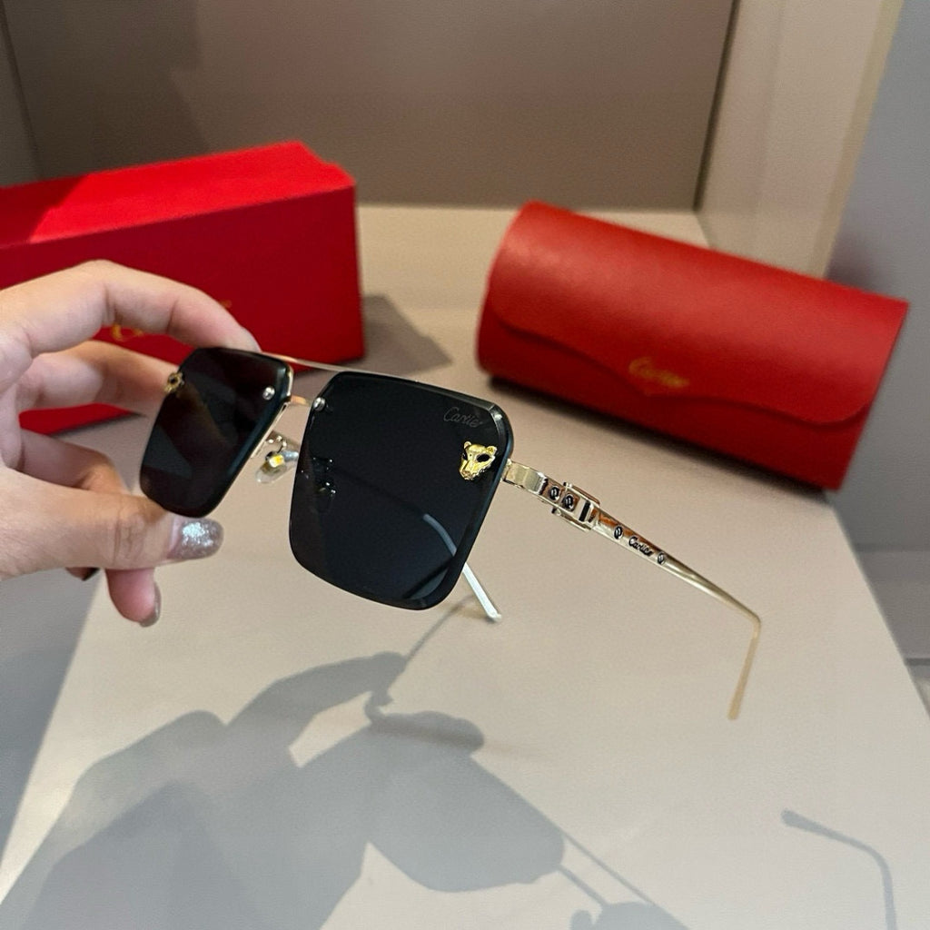 Cartier Lightweight Metal Rimless Gold Lens Sunglasses for Men & Wome - 487329 - detail image 4