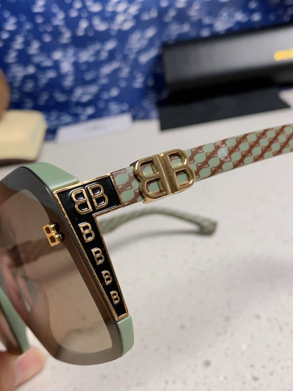 Balenciaga Square Gray Lens Sunglasses for Men & Women - 416111 - detail image 7