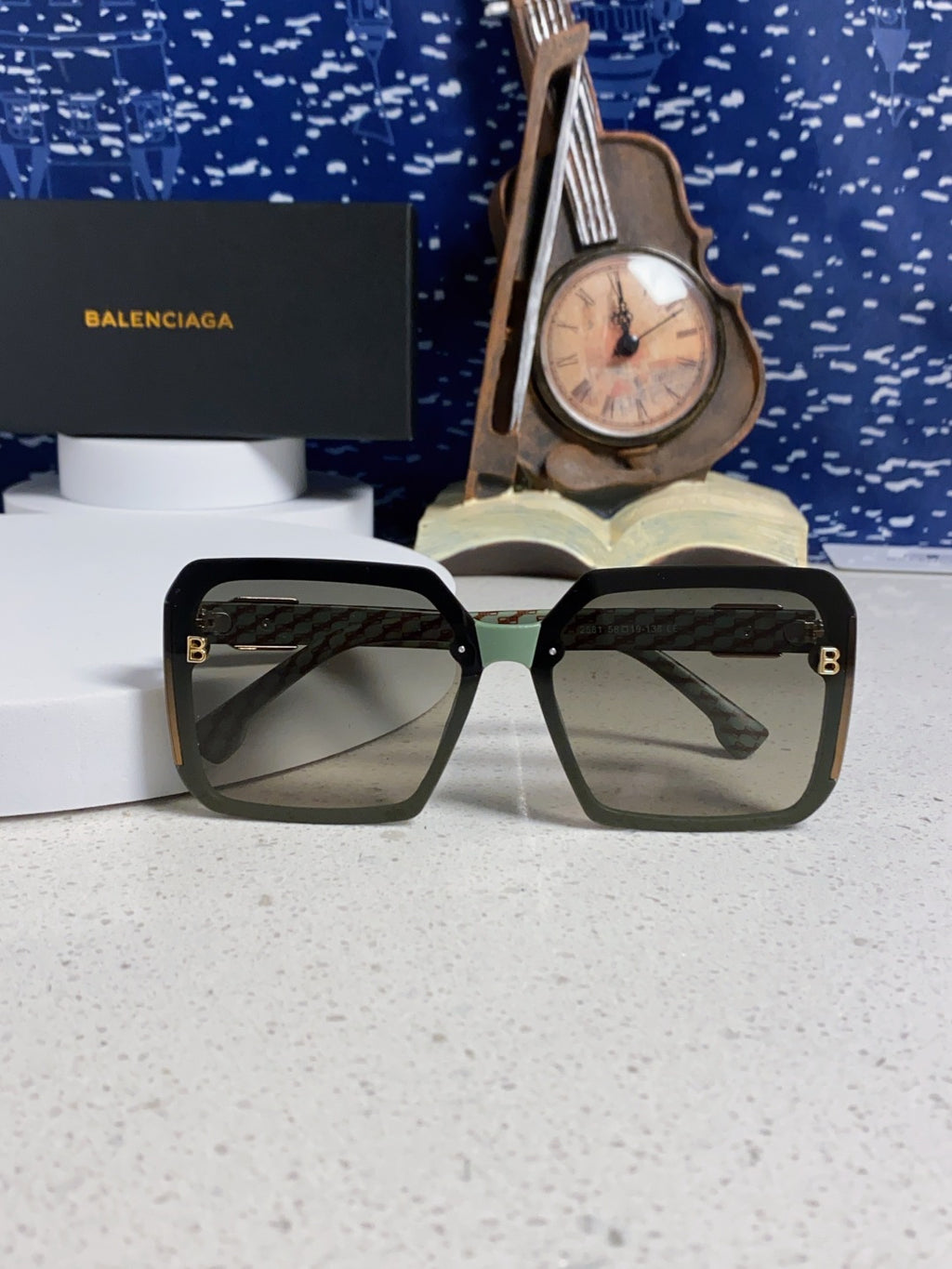 Balenciaga Square Gray Lens Sunglasses for Men & Women - 158570 - detail image 8