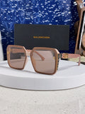 Balenciaga Square Red Lens Sunglasses for Men & Women - 432554