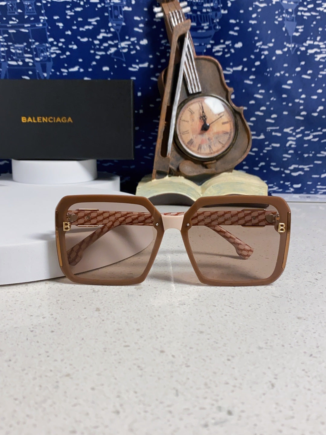 Balenciaga Square Red Lens Sunglasses for Men & Women - 432554 - detail image 8