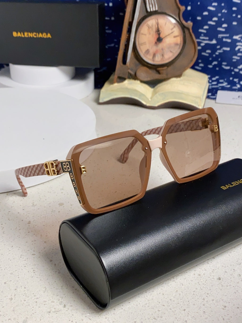 Balenciaga Square Red Lens Sunglasses for Men & Women - 432554 - detail image 9