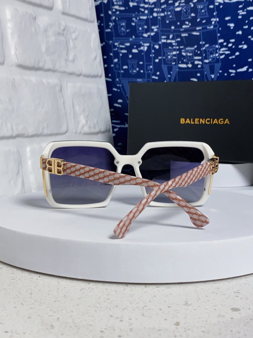 Balenciaga Square Blue Lens Sunglasses for Men & Women - 867212 - detail image 3