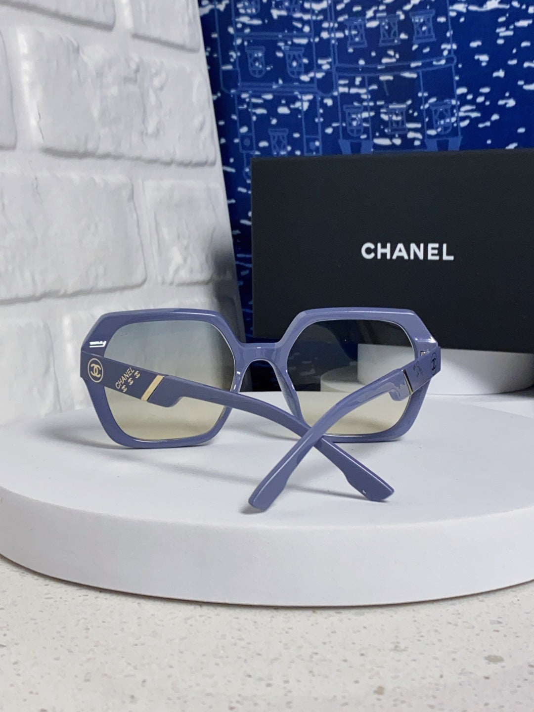 Chanel Polarized Square Silver Lens Sunglasses for Women - 431658 - detail image 3