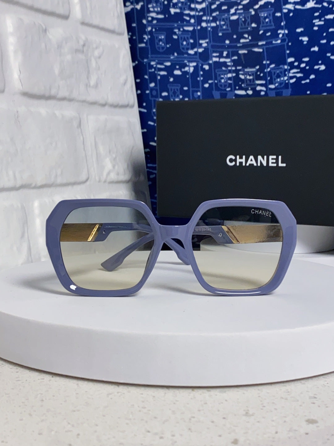 Chanel Polarized Square Silver Lens Sunglasses for Women - 431658 - detail image 2