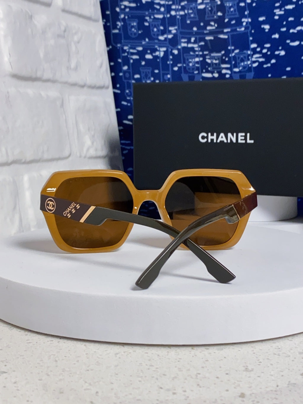 Chanel Polarized Square Brown Lens Sunglasses for Women - 431659 - detail image 3