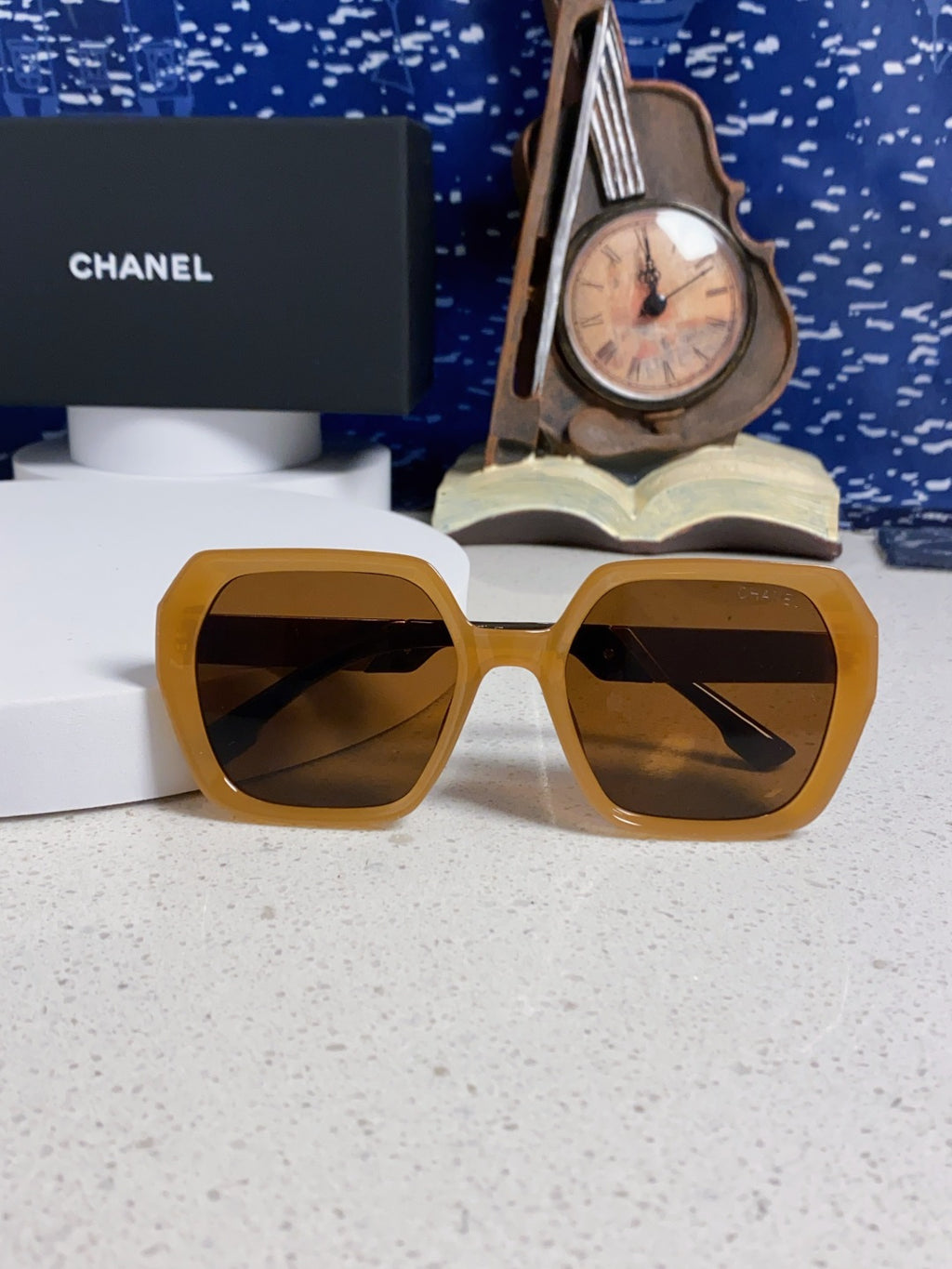 Chanel Polarized Square Brown Lens Sunglasses for Women - 431659 - detail image 9
