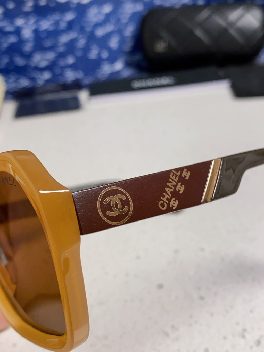 Chanel Polarized Square Brown Lens Sunglasses for Women - 431659 - detail image 7