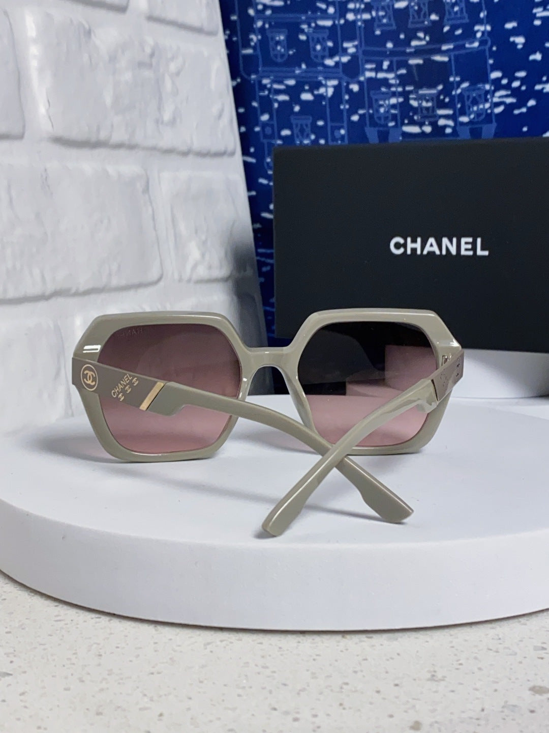 Chanel Polarized Square Silver Lens Sunglasses for Women - detail image 3