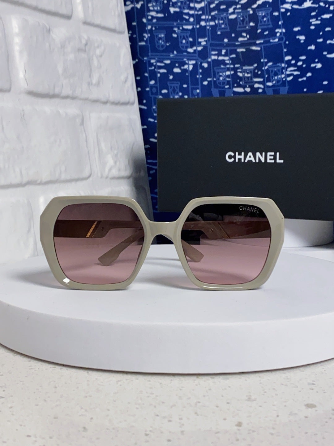 Chanel Polarized Square Silver Lens Sunglasses for Women - detail image 2