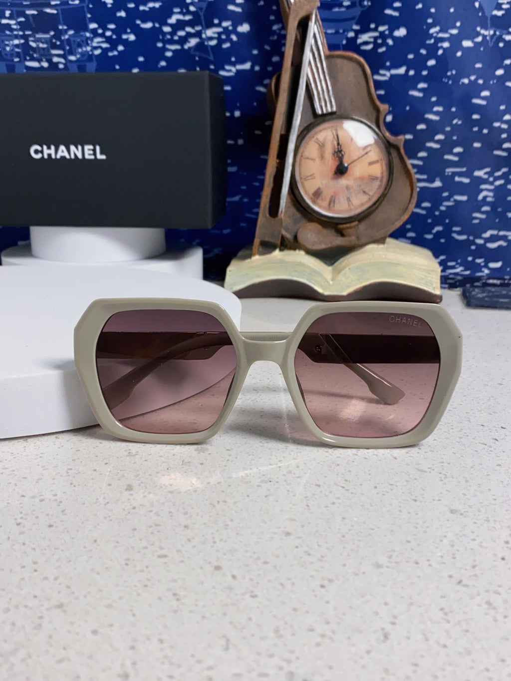 Chanel Polarized Square Silver Lens Sunglasses for Women - detail image 9