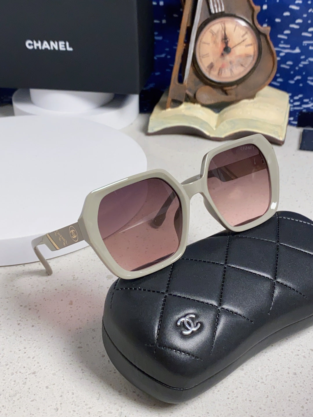 Chanel Polarized Square Silver Lens Sunglasses for Women - detail image 10