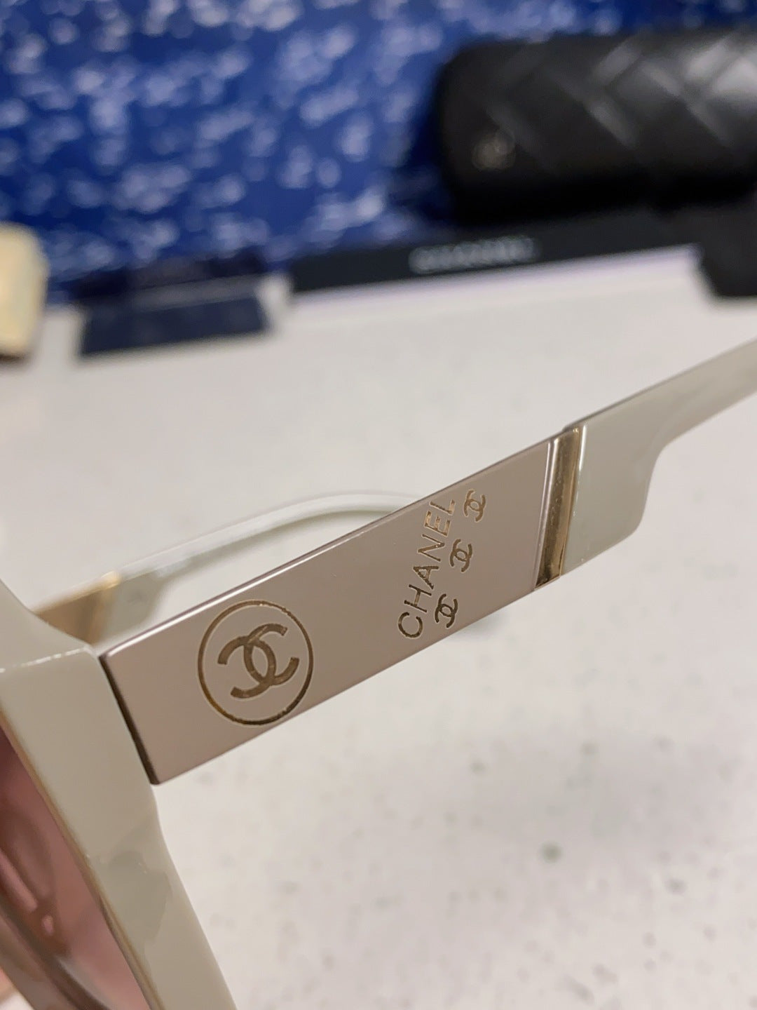 Chanel Polarized Square Silver Lens Sunglasses for Women - detail image 7