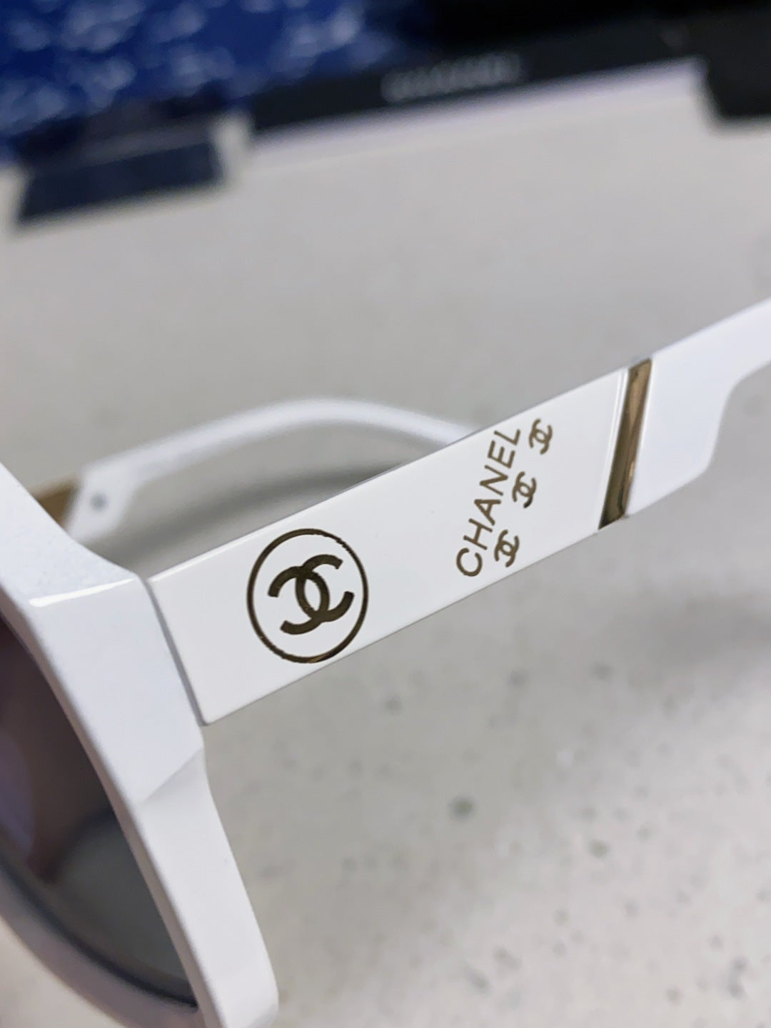 Chanel Polarized Square Black Lens Sunglasses for Women - 431661 - detail image 6