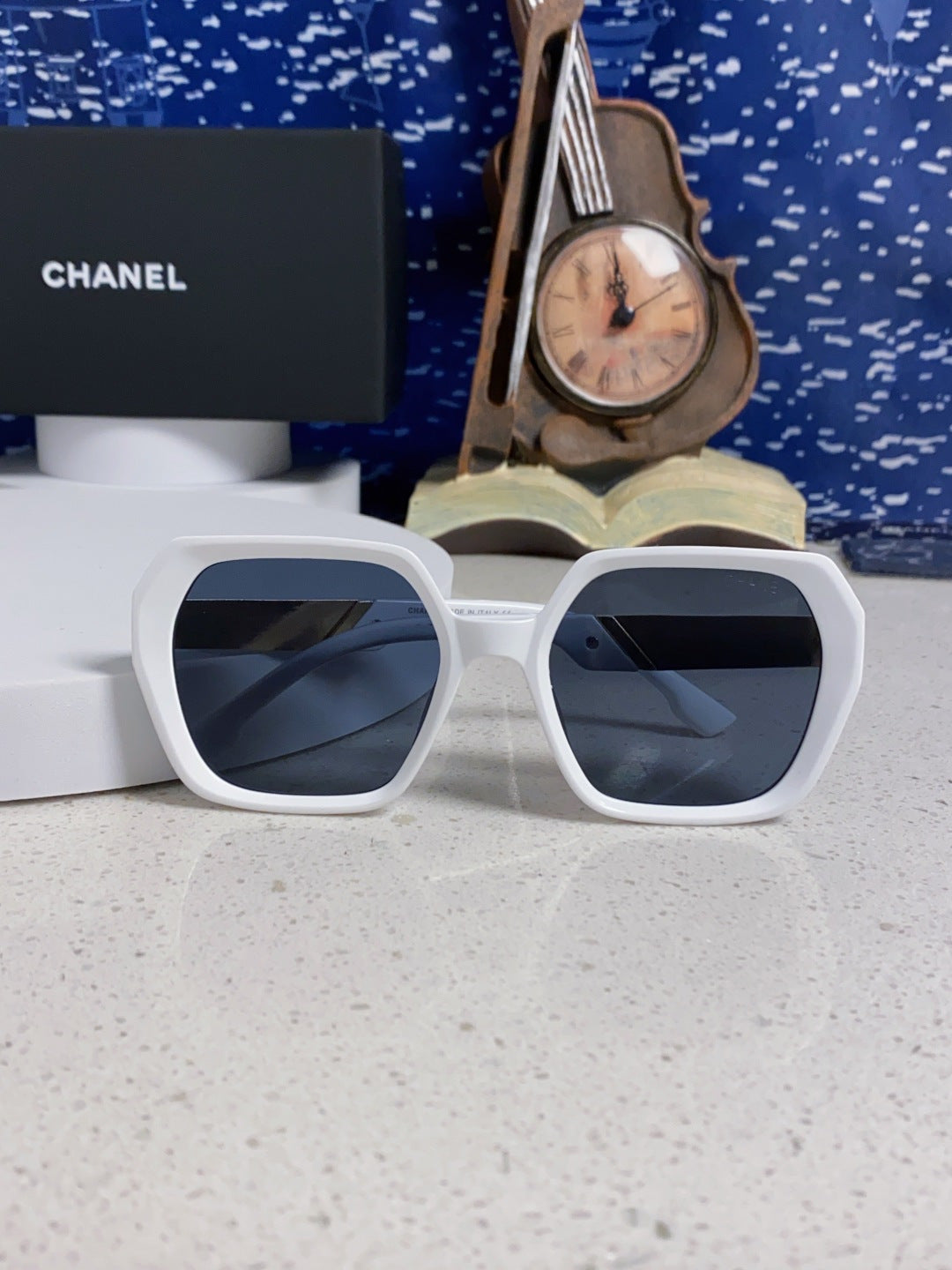 Chanel Polarized Square Black Lens Sunglasses for Women - 431661 - detail image 8