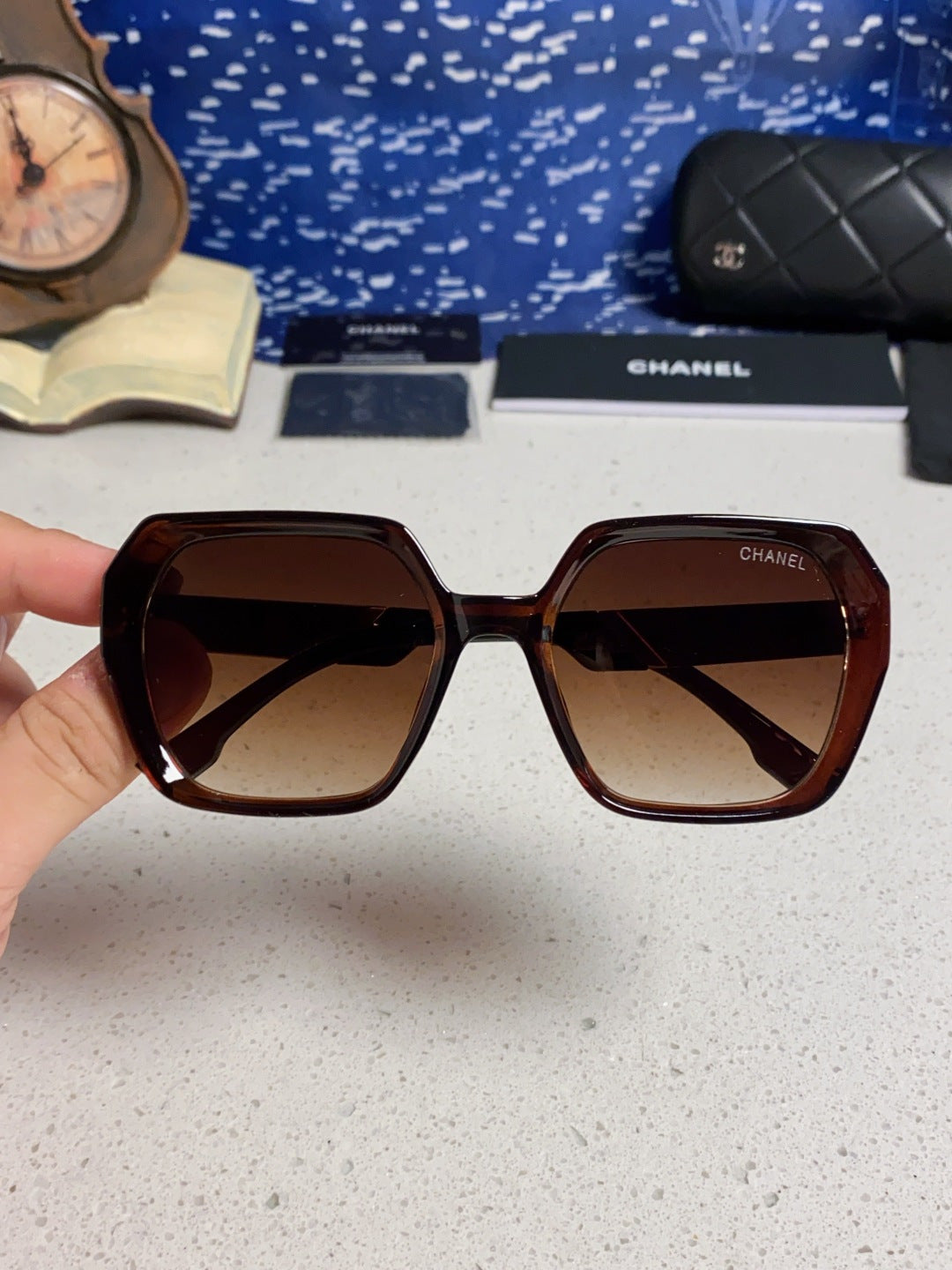 Chanel Polarized Square Red Lens Sunglasses for Women - detail image 4