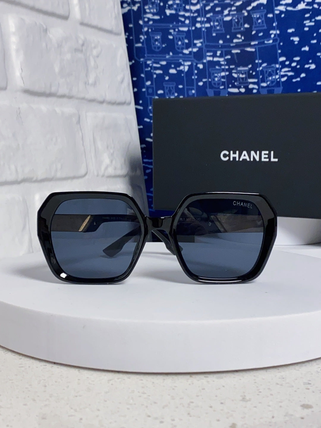Chanel Polarized Square Blue Lens Sunglasses for Women - detail image 2