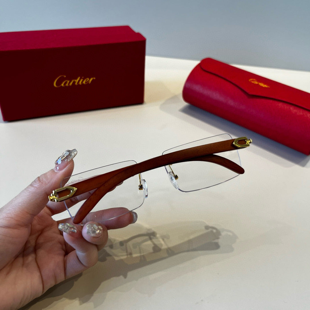 Cartier Lightweight Metal Rimless Silver Lens Sunglasses for Men & Wo - 432357 - detail image 6