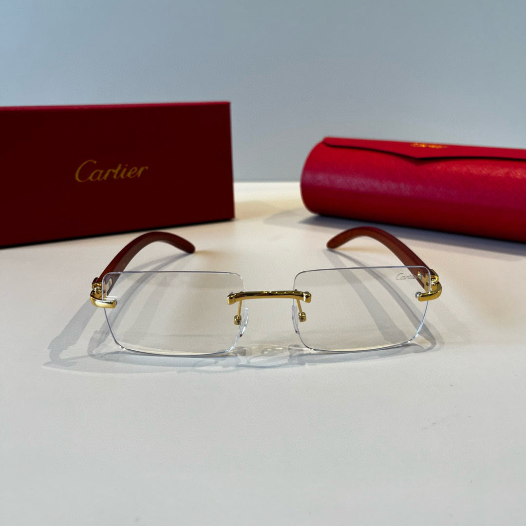 Cartier Lightweight Metal Rimless Silver Lens Sunglasses for Men & Wo - 487287 - detail image 2