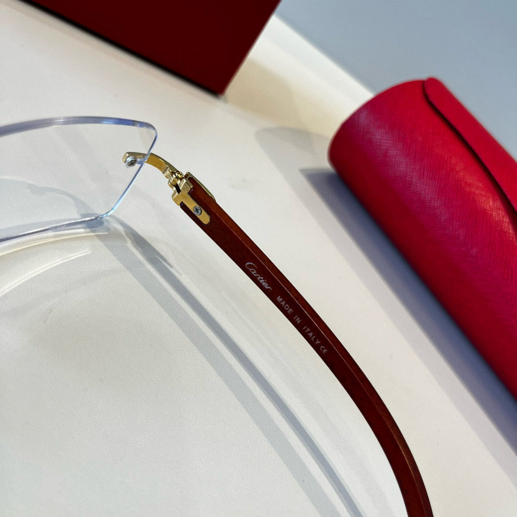 Cartier Lightweight Metal Rimless Silver Lens Sunglasses for Men & Wo - 487287 - detail image 4