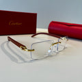Cartier Lightweight Metal Rimless Silver Lens Sunglasses for Men & Wo - 487287