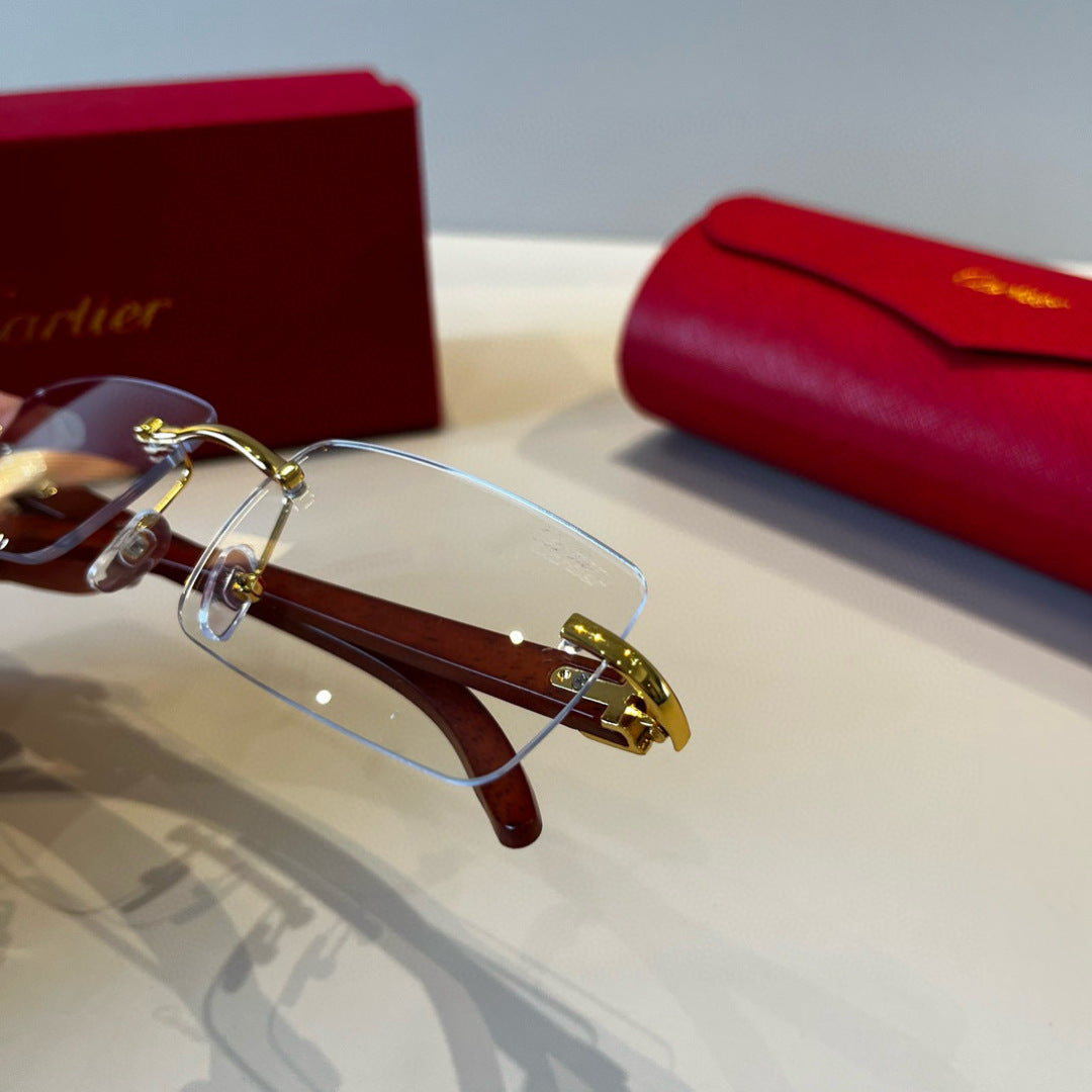 Cartier Lightweight Metal Rimless Silver Lens Sunglasses for Men & Wo - 415866 - detail image 7