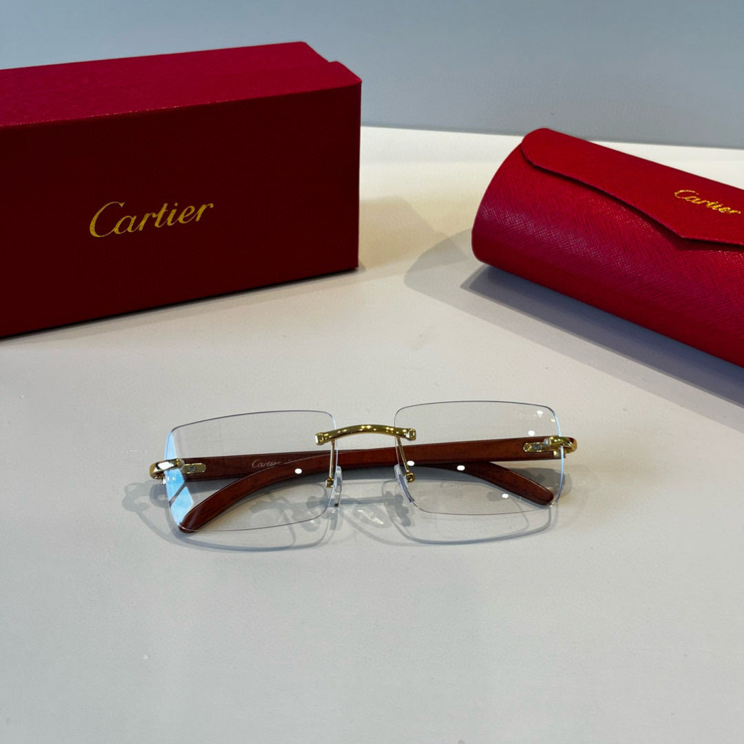 Cartier Lightweight Metal Rimless Silver Lens Sunglasses for Men & Wo - 432357 - detail image 8