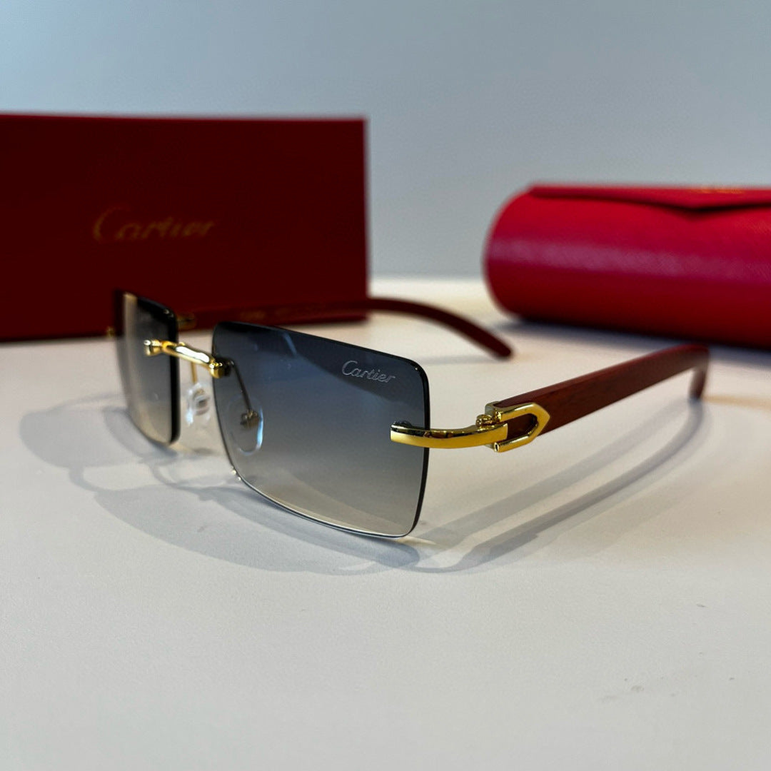 Cartier Lightweight Metal Rimless Red Lens Sunglasses for Men & Women - 432358 - detail image 3