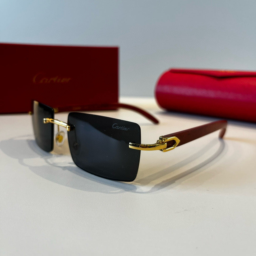 Cartier Lightweight Metal Rimless Silver Lens Sunglasses for Men & Wo - 415868 - detail image 3