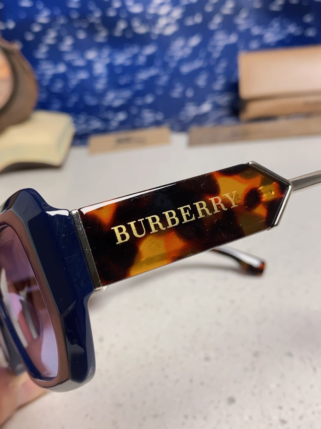 Burberry Rectangular Black Lens Sunglasses for Men & Women - 487412 - detail image 6