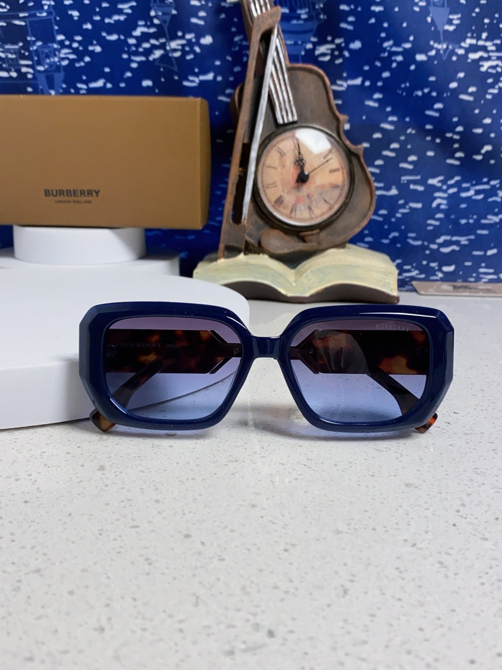 Burberry Rectangular Blue Lens Sunglasses for Men & Women - 416078 - detail image 8