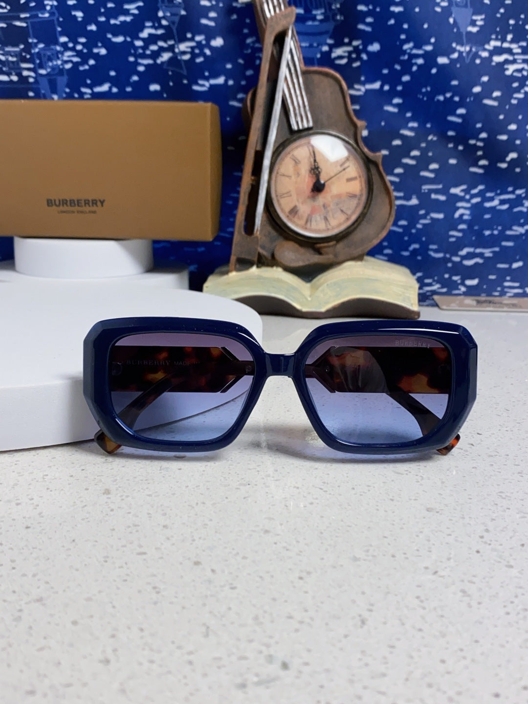 Burberry Rectangular Blue Lens Sunglasses for Men & Women - 416078 - detail image 8