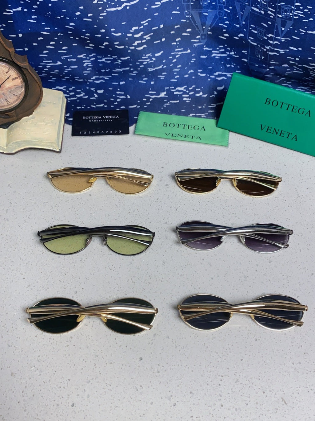 Bottega Veneta BV1386 Oval Silver Lens Sunglasses for Men & Women - detail image 10
