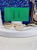 Bottega Veneta BV1386 Oval Silver Lens Sunglasses for Men & Women - 416441