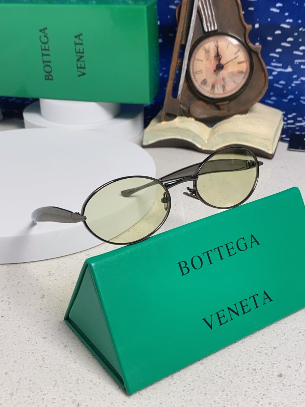 Bottega Veneta BV1386 Oval Silver Lens Sunglasses for Men & Women - 487959 - detail image 9