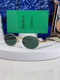 Bottega Veneta BV1386 Oval Green Lens Sunglasses for Men & Women - 416443