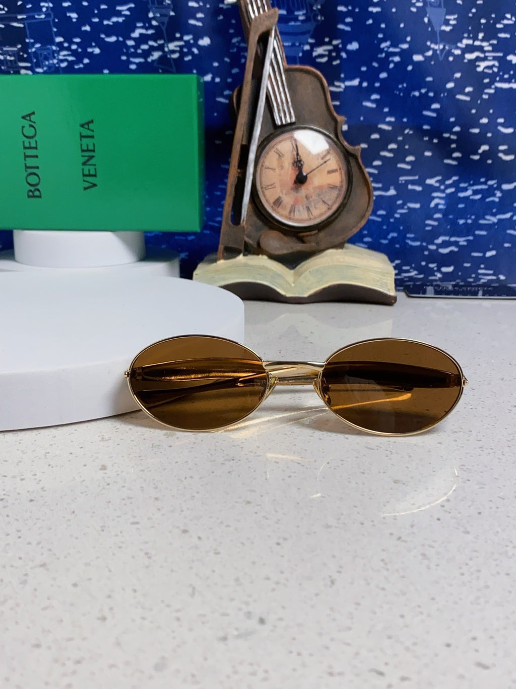Bottega Veneta BV1386 Oval Brown Lens Sunglasses for Men & Women - detail image 8